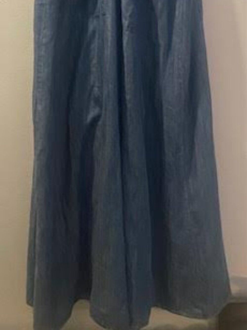 Natural Life Chambray Wide Leg Jumpsuit Size Large Boho Pockets - Picture 7 of 9